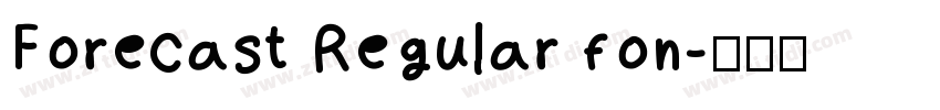 Forecast Regular fon字体转换